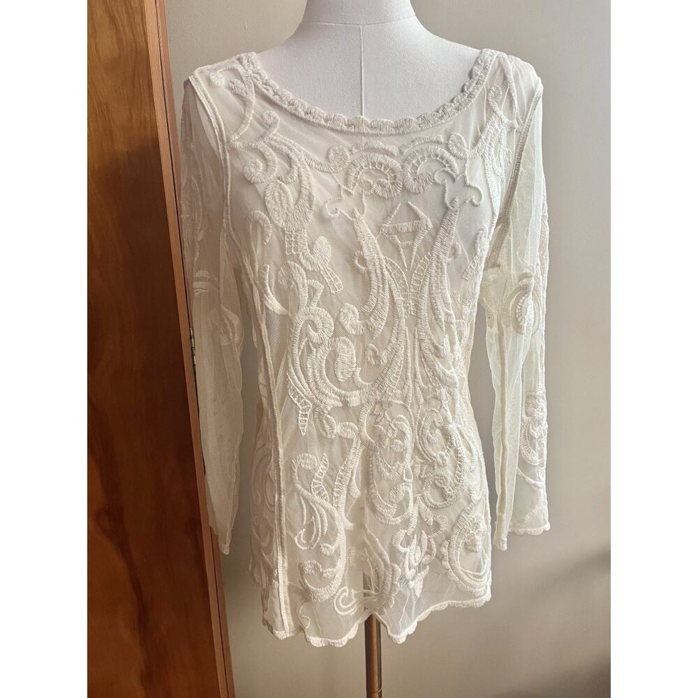Lace Boho Sheer Embroidered Top Romance Vintage Express